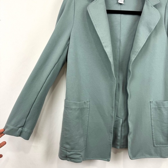 Athleta Eastbound Minimal Stretch Everyday Comfort Jacket Blazer Sage Green Sz 6 - Picture 4 of 11